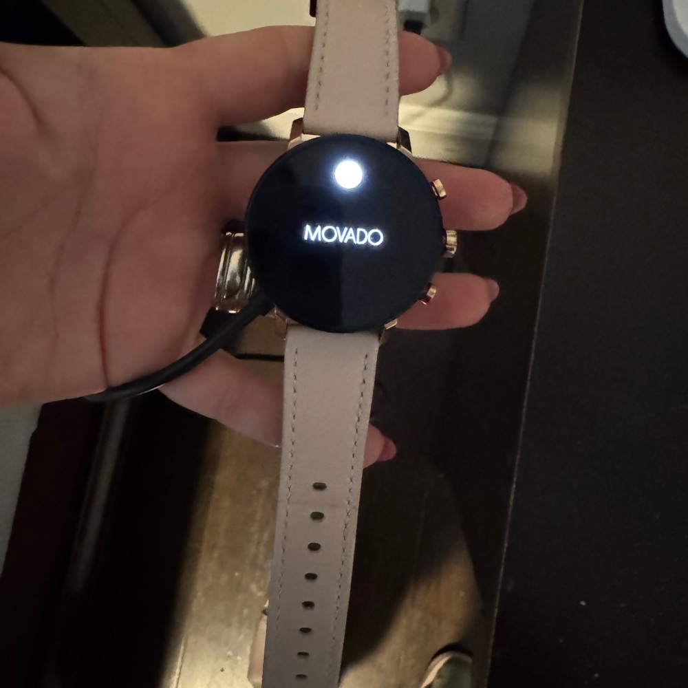 Movado Gold and Beige Smartwatch